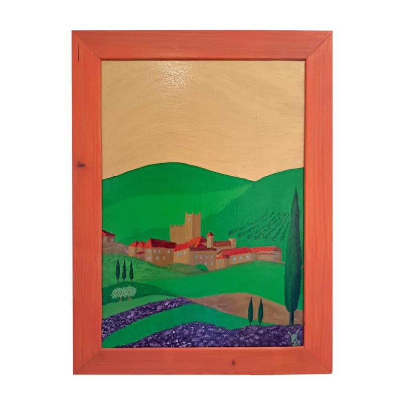 Ölbild einer Landschaft in der Toskana