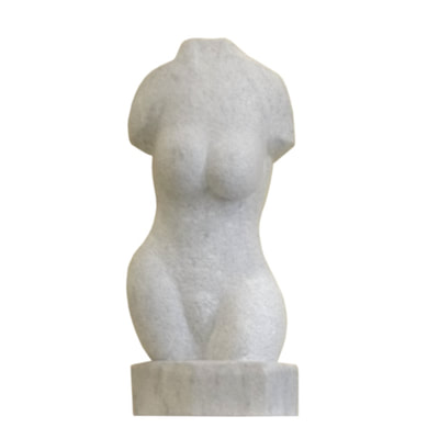 Skulptur Weiblicher Torso Marmor