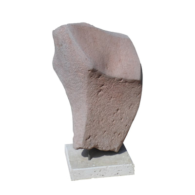 Skulptur Torso kantig Sandstein